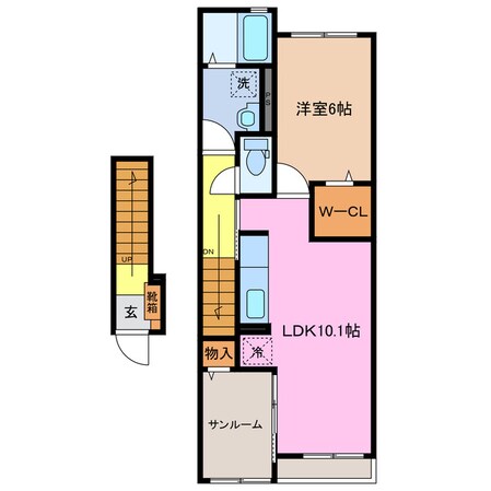 多度駅 徒歩18分 2階の物件間取画像